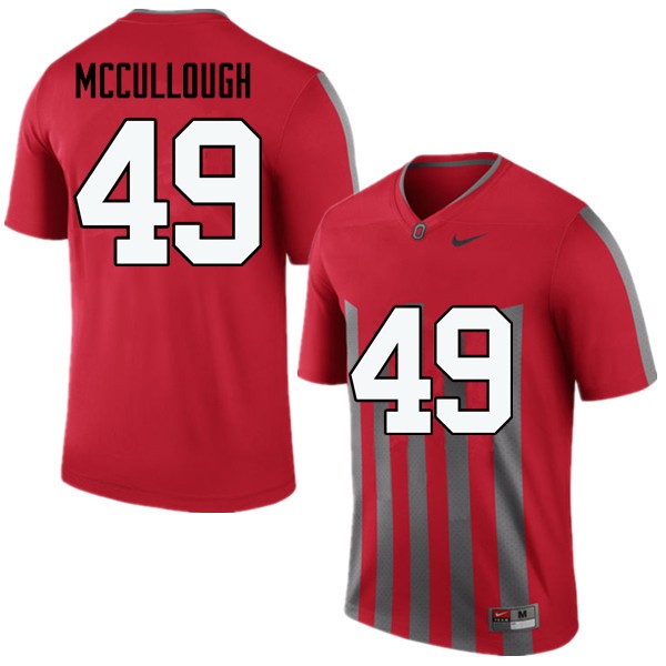 Ohio State Buckeyes #49 Liam McCullough Men Official Jersey Throwback